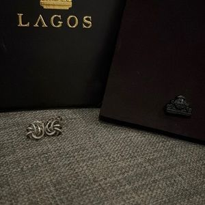Lagos caviar beading Sterling silver love knot earrings new in box ✨✨✨